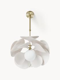 Dizajnová závesná lampa Peony, Lomená biela, odtiene zlatej, Ø 45 x V 31