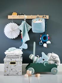 Baby-Schmusetuch Raffi mit Schnullerhalter, 50 % Baumwolle, 50% Polyester, Hellblau, Dunkelblau, B 30 x L 30 cm