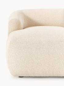 Módulo diván en tejido bouclé Sofia, Tapizado: tejido bouclé (100% polié, Estructura: madera de pícea, tablero , Patas: plástico Este producto es, Bouclé beige claro, An 185 x F 92 cm, chaise longue derecha