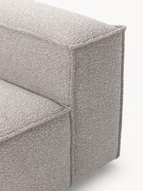 Eckmodul Lennon aus Bouclé, Bezug: Bouclé (100 % Polyester) , Gestell: Massives Kiefernholz, Spe, Bouclé Taupe, B 119 x T 119 cm, Eckteil links