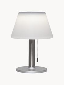 Solar Außentischlampe Solia, Lampenschirm: Kunststoff, Lampenfuß: Rostfreier Stahl, Weiß, Silberfarben, Ø 20 x H 28 cm