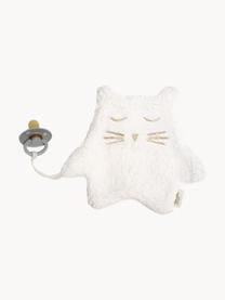 Schmusetuch Kitten mit Schnullerhalter, handgefertigt, polyester, Off White, B 19 x L 20 cm