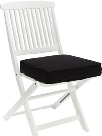 Cojín para silla alto de algodón Zoey, Funda: 100% algodón, Negro, An 40 x L 40 cm