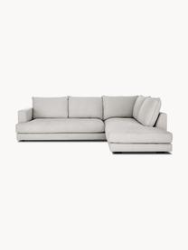 Ecksofa Tribeca, Bezug: 100 % Polyester Der hochw, Gestell: Massives Kiefernholz, Füße: Massives Buchenholz, lack, Webstoff Hellgrau, B 315 x T 228 cm, Eckteil links