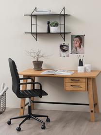 Kancelárska stolička z umelej kože WInslow, Umelá koža čierna, Š 45 x H 58 cm