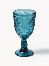 Verres à vin avec embossage décoratif Marrakech, 6 élém., Verre, Multicolore, Ø 8 x haut. 17 cm, 280 ml