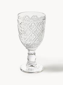 Wijnglazen Marrakech met structuurpatroon, set van 6, Glas, Meerkleurig, Ø 8 x H 17 cm, 280 ml