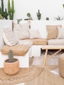 Coussin de sol coton/jute Fiesta, Blanc, beige