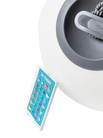 Lámpara de techo LED regulable Norai, portátil, con cambio de color y mando a distancia, Lámpara: polietileno, Cable: plástico, Blanco, gris oscuro, Ø 24 x Al 24 cm