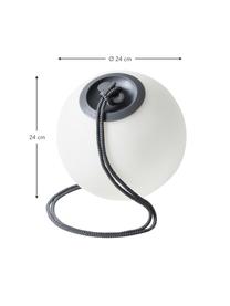 Lámpara de techo LED regulable Norai, portátil, con cambio de color y mando a distancia, Lámpara: polietileno, Cable: plástico, Blanco, gris oscuro, Ø 24 x Al 24 cm