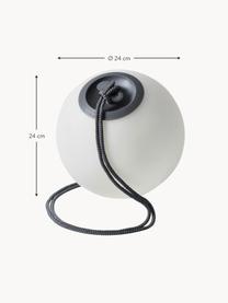 Lámpara de techo LED regulable Norai, portátil, con cambio de color y mando a distancia, Lámpara: polietileno, Cable: plástico, Blanco, gris oscuro, Ø 24 x Al 24 cm