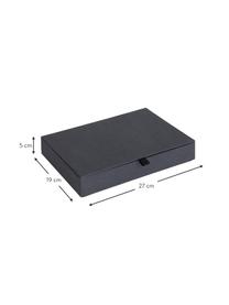 Coffret à bijoux Precious, Carton rigide, Anthracite, larg. 27 x prof. 19 cm