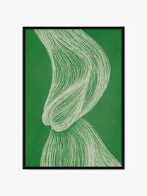 Impression numérique encadrée Green Formation, artisanale, Vert, blanc, larg. 73 x haut. 103 cm