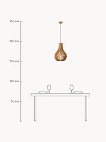 Pendelleuchte Bodo aus Holz, Lampenschirm: Holz, Baldachin: Holz, Helles Holz, Ø 38 x H 55 cm