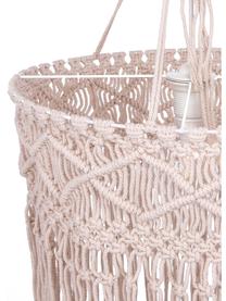 Design-Pendelleuchte Havanna aus Baumwolle, Lampenschirm: Baumwolle, Weiß, Beige, Ø 40 x H 50 cm
