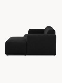 Ecksofa Melva (3-Sitzer), Bezug: 100% Polyester Der hochwe, Gestell: Massives Kiefernholz, Spa, Webstoff Schwarz, B 239 x T 143 cm, Eckteil links