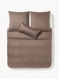 Baumwollsatin-Bettdeckenbezug Comfort, Webart: Satin Fadendichte 250 TC,, Dunkelbraun, B 200 x L 200 cm