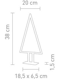 Dekorativní LED svítidlo se zástrčkou Pine, V 38 cm, Bambus, Š 20 cm, V 38 cm