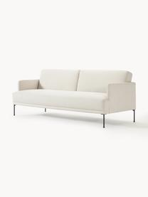 Schlafsofa Fluente (3-Sitzer), Bezug: 80 % Polyester, 20 % Rami, Gestell: Massives Kiefernholz, Füße: Metall, pulverbeschichtet, Webstoff Hellbeige, B 220 x T 88 cm