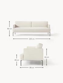 Schlafsofa Fluente (3-Sitzer), Bezug: 80 % Polyester, 20 % Rami, Gestell: Massives Kiefernholz, FSC, Webstoff Hellbeige, B 220 x T 88 cm