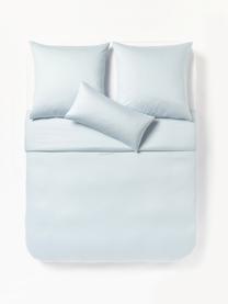 Housse de couette en satin de coton Comfort, Bleu ciel, larg. 200 x long. 200 cm