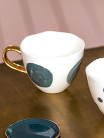 Taza de café Good Morning, Gres, Blanco, azul, Ø 11 x Al 8 cm, 350 ml