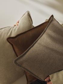 Sofa-Kissen Lennon aus recyceltem Leder, Hülle: 70 % Leder, 30 % Polyeste, Leder Braun, B 50 x L 80 cm