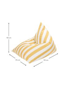 Outdoor-Sitzsack Calypso, Bezug: 100 % Polypropylen, UV-be, Gelb, Weiß, B 115 x H 90 cm