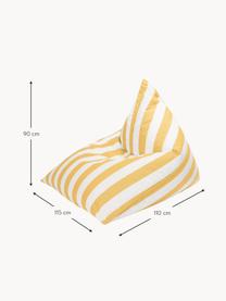 Outdoor-Sitzsack Calypso, Bezug: 100 % Polypropylen, UV-be, Ocker, Weiss, B 115 x H 90 cm