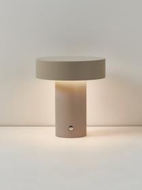 Lampada da tavolo piccola portatile a LED con luce regolabile Kamal, Metallo, Beige, Ø 27 x Alt. 30 cm