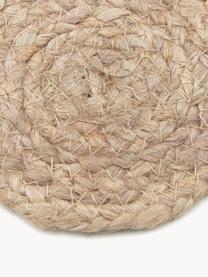 Jute onderzetters Ural, 4 stuks, Jute, Beige, Ø 10 cm