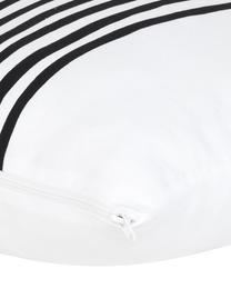 Povlak na polštář s proužky Corey, 100 % bavlna, Černá, bílá, Š 40 cm, D 40 cm