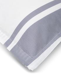Pruhovaná obojstranná obliečka na vankúš z organickej bavlny Kinsley, 2 ks, Modrá, biela, Š 40 x D 80 cm