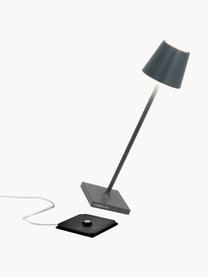 Lampe à poser LED mobile Poldina, intensité lumineuse variable, Anthracite, mat, Ø 7 x haut. 27 cm