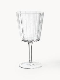 Mundgeblasene Weingläser Scallop Glasses mit Rillenstruktur, 4 Stück, Glas, mundgeblasen, Transparent, Ø 9 x H 17 cm