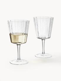 Calici vino in vetro soffiato millerighe Scallop Glasses 4 pz, Vetro sodico-calcico, soffiato a bocca

Grazie alla sua superficie liscia e non porosa, il vetro sodico-calcico è facile da pulire. Come altri tipi di vetro, è completamente riciclabile e contribuisce quindi a ridurre l'impatto ambientale. Tuttavia, va notato che è sensibile alle fluttuazioni di temperatura, quindi occorre prestare attenzione quando, ad esempio, si versano nel bicchiere liquidi molto caldi., Trasparente, Ø 9 x Alt. 17 cm, 250 ml