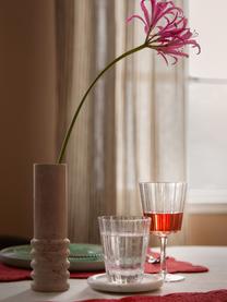 Calici vino in vetro soffiato millerighe Scallop Glasses 4 pz, Vetro soffiato, Trasparente, Ø 9 x Alt. 17 cm, 250 ml