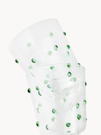 Ručne fúkané poháre na vodu Nob, 2 ks, Fúkané sklo, Priehľadná, zelená, Ø 9 x V 10 cm, 300 ml
