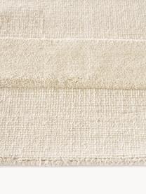 Handgewebter Baumwollteppich Dania mit Hoch-Tief-Struktur, 100 % Baumwolle, Cremeweiß, B 200 x L 300 cm (Größe L)
