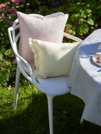 Housse de coussin en coton vieux rose Mads, 100 % coton, Rose, larg. 40 x long. 40 cm