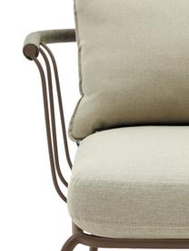 Fauteuil lounge de jardin Jay, Tissu beige, brun, larg. 77 x prof. 70 cm