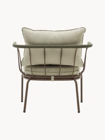 Fauteuil lounge de jardin Jay, Tissu beige, brun, larg. 77 x prof. 70 cm