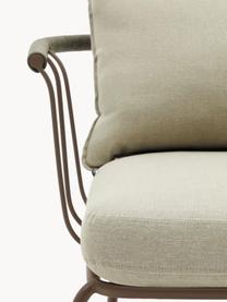 Tuin loungefauteuil Jay, Bekleding: 100 % polyester, Frame: gepoedercoat metaal, Geweven stof beige, bruin, B 77 x D 70 cm