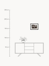 Foto incorniciata di Steve McQueen nella sua Jaguar, Struttura: legno di faggio, certific, Immagine: stampa digitale su carta , Nero, bianco latte, Larg. 43 x Alt. 33 cm