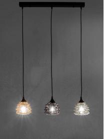Lámpara de techo Ruffle, Anclaje: acero pintado, Cable: plástico, Naranja, gris, ámbar, An 69 x Al 17 cm