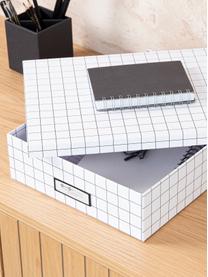 Caja Oskar, Caja: cartón laminado macizo (1, Blanco, negro, An 26 x Al 9 cm