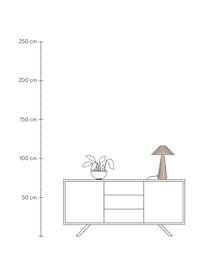 Lámpara de mesa de diseño Cannes, Pantalla: metal recubierto, Cable: plástico, Gris pardo, Ø 30 x Al 47 cm