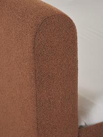Letto imbottito in tessuto bouclé color nocciola Serena, Rivestimento: Tessuto testurizzato bouc, Bouclé marrone, 160 x 200 cm