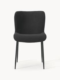 Čalouněná židle Tess, Černá, Š 49 cm, H 64 cm