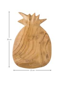 Snijplank Pine van teakhout, L 35 x B 23 cm, Teakhout, Teakhoutkleurig, 23 x 35 cm